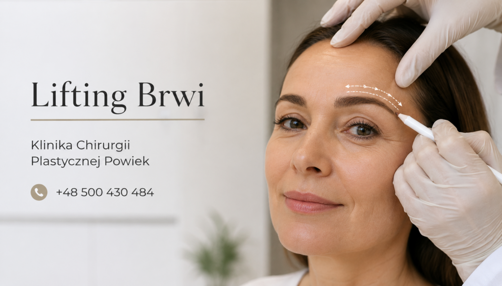 Lifting brwi gdańsk, lifting brwi z plastyką powiek gdańsk